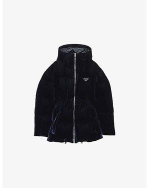 Prada Velvet Down Jacket - Blue