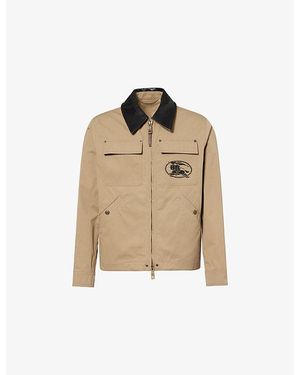 Burberry Westley Logo-Embossed Cotton Jacket - Natural