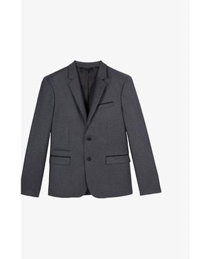 The Kooples Single-Breasted Wool Blazer - Blue