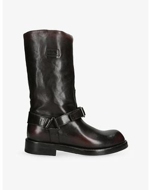 Officine Creative Beryl 010 Leather Calf-Length Boots - Black