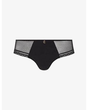 Chantelle Romance Shorty Lace Briefs - Black