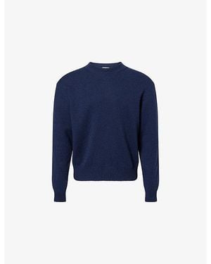 Bottega Veneta Classic Crew-Neck Cashmere-Blend Jumper - Blue