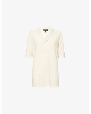 PAIGE Copley Camp-Collar Knitted Shirt - White