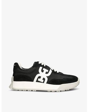 Sam Edelman Langley Suede And Mesh Low-Top Trainers - Black