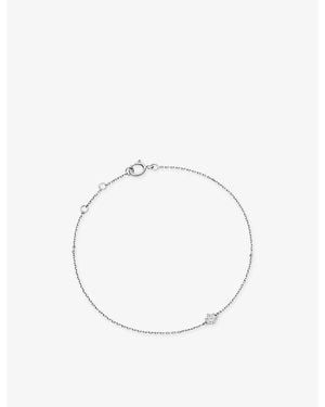 Astley Clarke Interstellar Solitaire 14Ct- And 0.165Ct Lab-Grown Diamond Bracelet - White