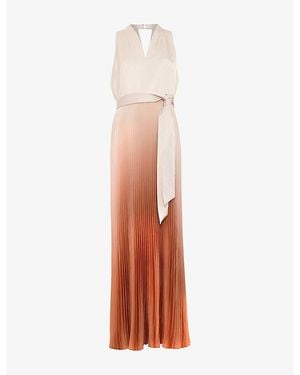 Phase Eight Sloane Pleated Woven Maxi Dress - White
