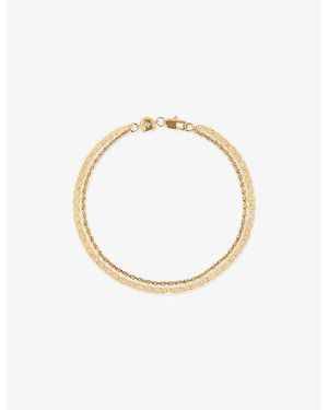 Astrid & Miyu Illusion Double Chain 18Ct-Plated Brass Bracelet - Metallic