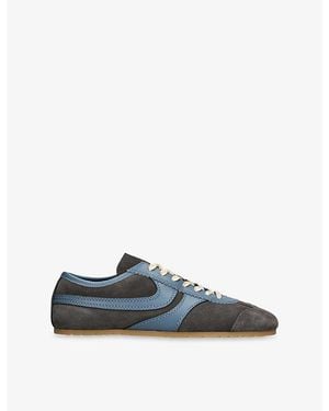 Dries Van Noten Dustin Leather Trainers - Blue