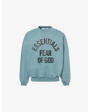 Fear Of God Campus 90's Crewneck Cotton-Jersey Sweatshirt - Blue