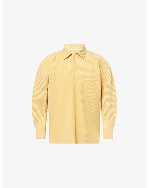 Homme Plissé Issey Miyake Monthly Colors: August Relaxed-Fit Knitted Shirt - Yellow