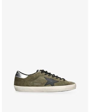 Golden Goose Super Star 36102 Suede Trainers - Green