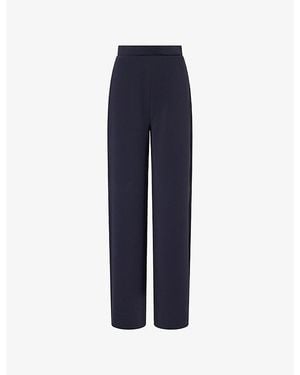 Max Mara Cady Wide-Leg Woven Trousers - Blue