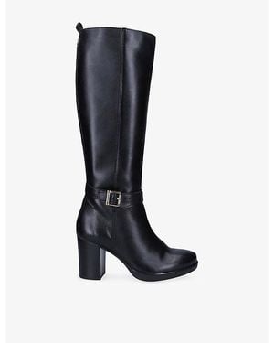 Carvela Kurt Geiger 2 Buckle-Embellished Leather Knee-High Boots - Black