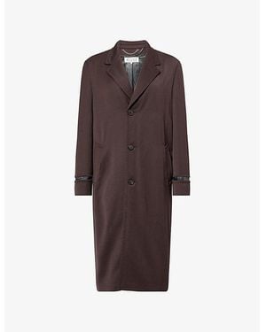 Maison Margiela Relaxed-Fit Notch-Lapels Wool Coat - Brown