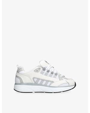 Cleens Hyper Leather And Mesh Sneakers - White