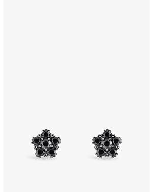 Thomas Sabo Flower-Shape 925 Sterling And Cubic Zirconia Stud Earrings - Black