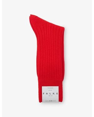 FALKE No 2 Cashmere-Blend Socks - Red