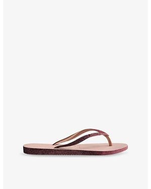 Havaianas Slim Sparkle Ii Rubber Flip Flops - Pink