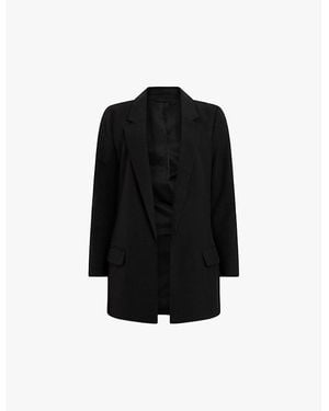 AllSaints Aleida Tri Regular-Fit Single-Breasted Stretch-Woven Blazer - Black