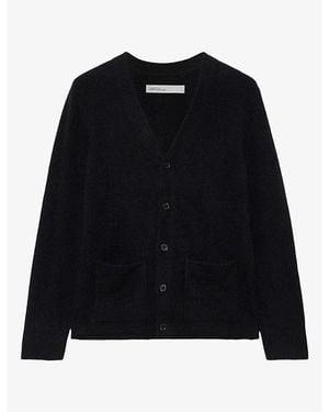 AllSaints Wulf Button-Down Merino-Wool Cardigan - Black