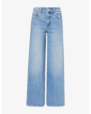 PAIGE Sasha Wide-Leg Denim Jeans - Blue