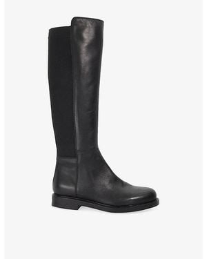 Dune Tallo Leather Knee-High Boots - Black