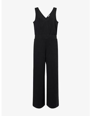 Varley Alina Wide-Leg Stretch-Jersey Jumpsuit - Black