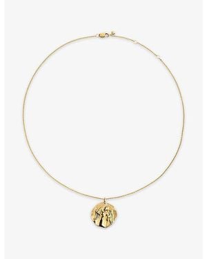 Monica Vinader Virgo Zodiac 18Ct Vermeil Pendant Necklace - Metallic