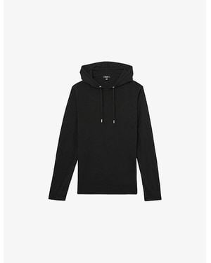 Reiss Holland Wool Knit Hoody - Black