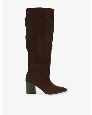 Carvela Kurt Geiger Reina Heeled Suede Knee-High Boots - Brown