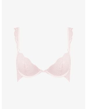 Bluebella Marabel Sheer Embroidered Lace Bra - Pink