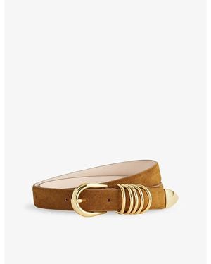 DEHANCHE Hollyhock Suede Belt - Natural