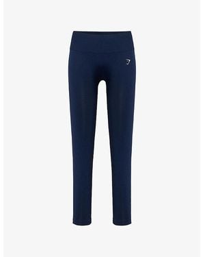 GYMSHARK Everyday Seamless High-Waisted Stretch-Jersey Leggings - Blue