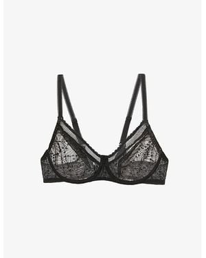 Simone Perele Comete Underwire Stretch-Lace And Mesh Bra - Black