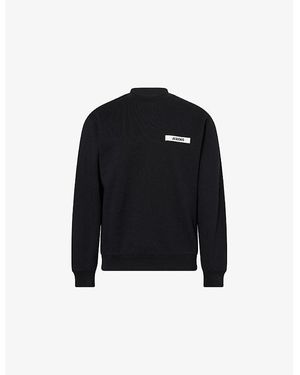 Jacquemus Gros Grain Crewneck Cotton-Jersey Sweatshirt - Black
