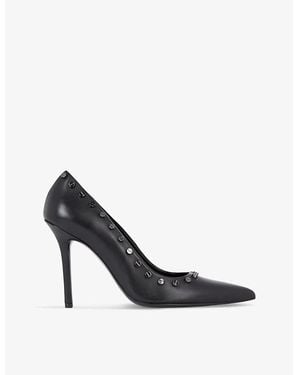 The Kooples Stud-Embellished Stiletto-Heel Leather Court Shoes - Black