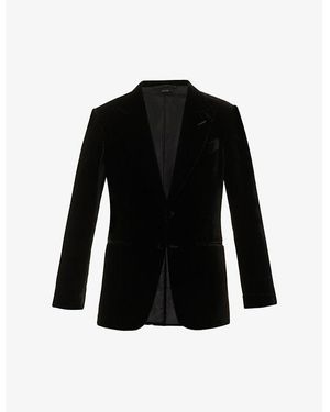 Tom Ford Shelton Notched-Lapel Regular-Fit Velvet Tuxedo Jacket - Black