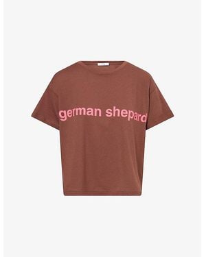 PRAYING German Shepard Cotton T-Shirt - Red