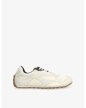Bottega Veneta Orbit Flash Suede And Nylon Low-Top Trainers - White