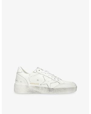 Golden Goose Ball Star 2 Leather Low-Top Trainers - White
