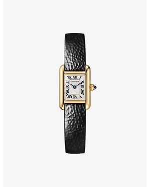Cartier Tank Louis 24Mm 18Ct Quartz Watch - Black