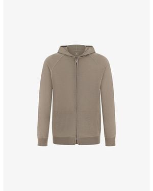 BOGGI Superfine Full-Zip Wool Hoody - Grey