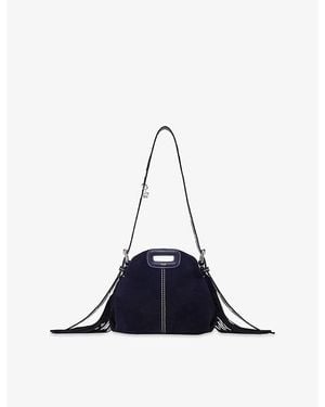 Maje Miss M Mini Suede Shoulder Bag - Blue