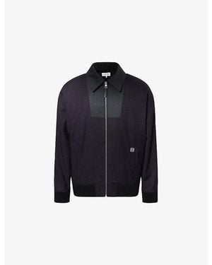Loewe Anagram Regular-Fit Wool Tracksuit Jacket - Blue
