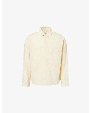 MKI Miyuki-Zoku Jacquard-Texture Long-Sleeve Cotton-Blend Shirt - Natural