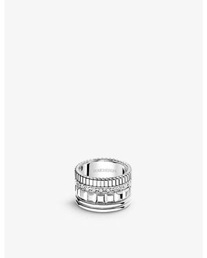 Boucheron Quatre Radiant Edition 18Ct- And 0.49Ct Pavé Diamond Ring - White