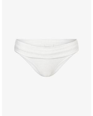 Heidi Klein Delos Fold-Over Bikini Bottoms - White