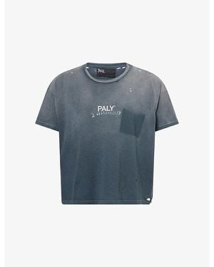 Paly Hollywood Core Logo-Print Cotton T-Shirt - Blue