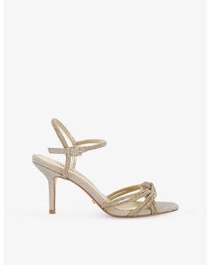 Dune Marvelous Diamante-Embellished Heeled Sandals - Metallic