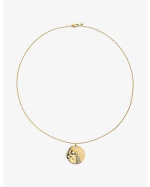 Monica Vinader Aquarius Zodiac 18Ct Vermeil Pendant Necklace - Metallic